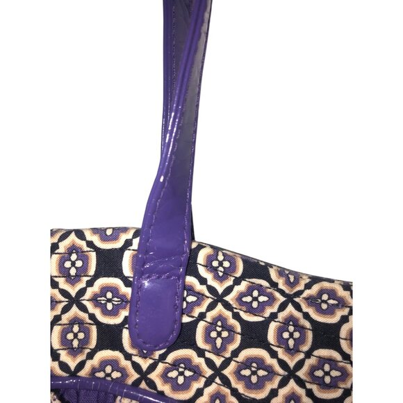 Vera Bradley Paisley Ruffled Purple Purse Shoulder Bag Simply Violet CHA CHA - Picture 4 of 16